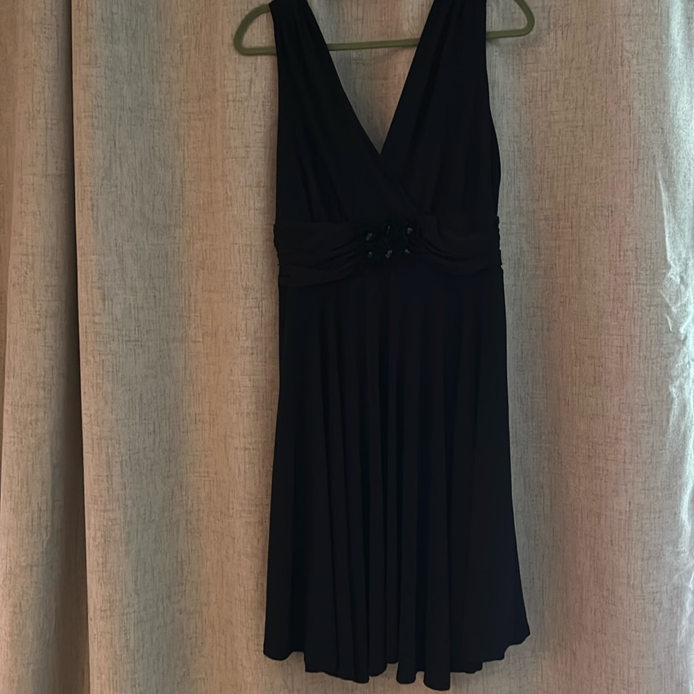 Black chiffon size 14 dress
